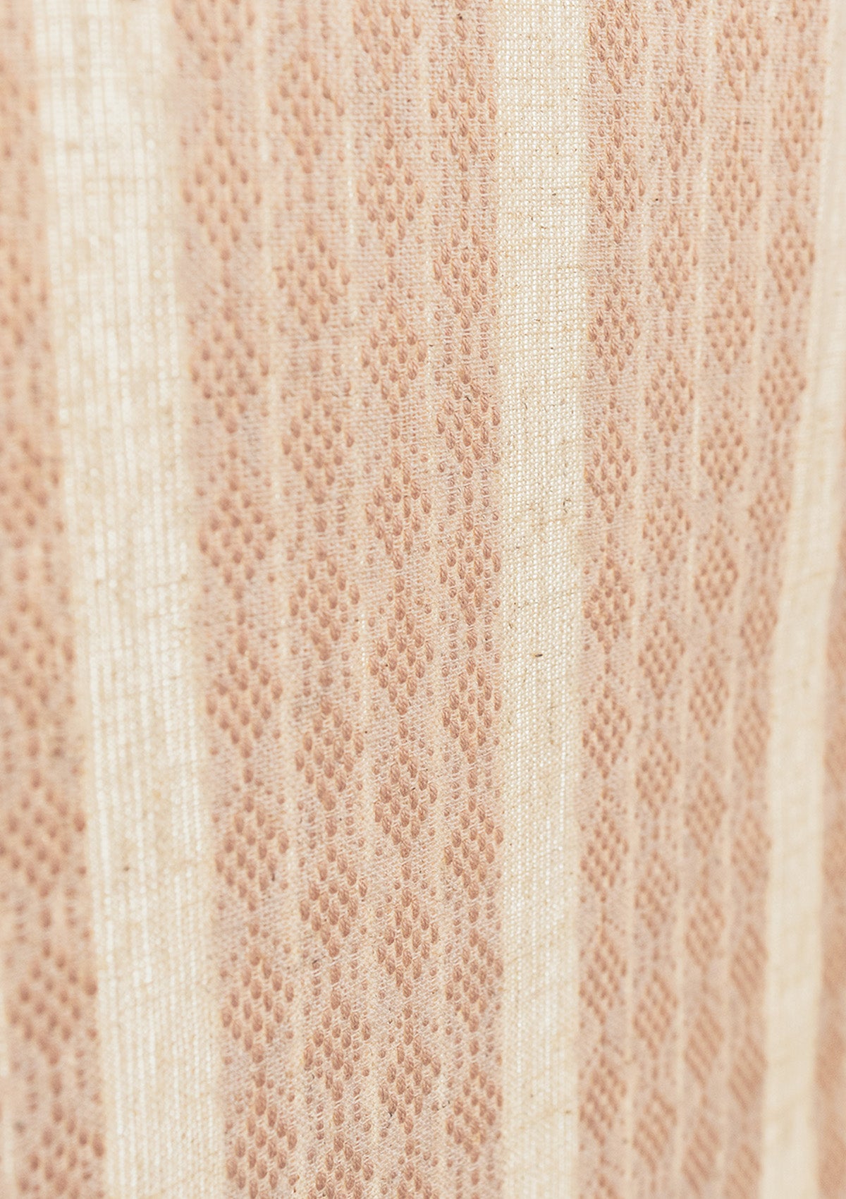 Biscotti Beige Textured 100% Cotton Linen Curtain For Living Room | Light Filtering | Single Piece