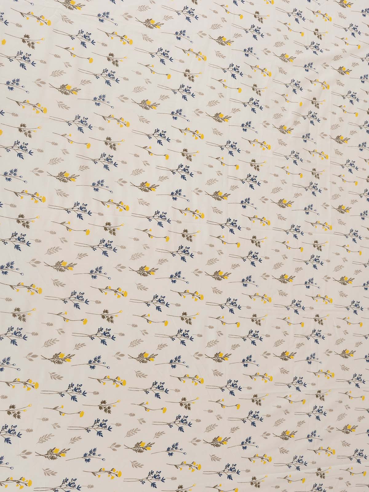 Blooming Meadows Printed Cotton Flat Sheet - Multicolor
