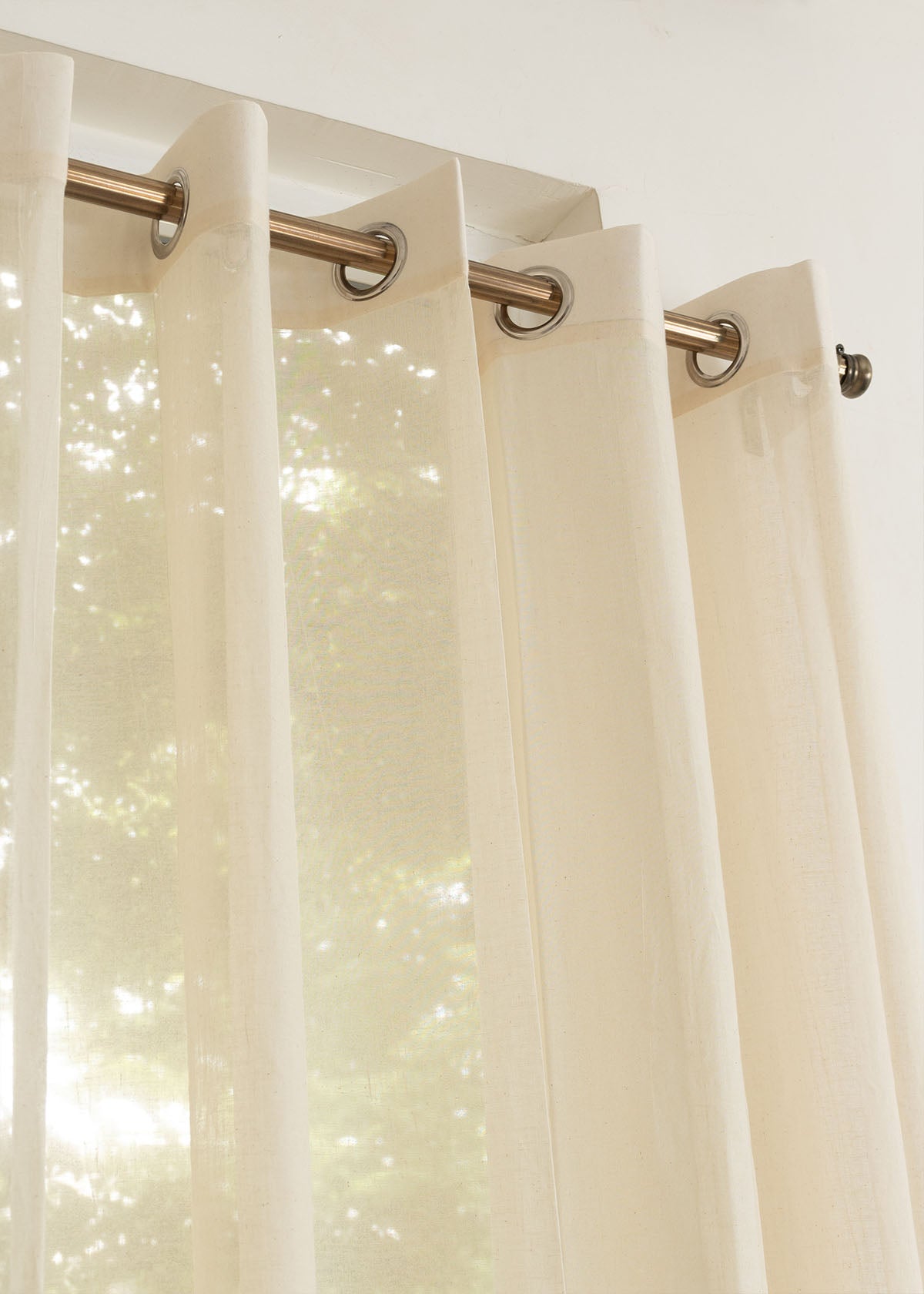 Solid Sheer Curtain - Cream