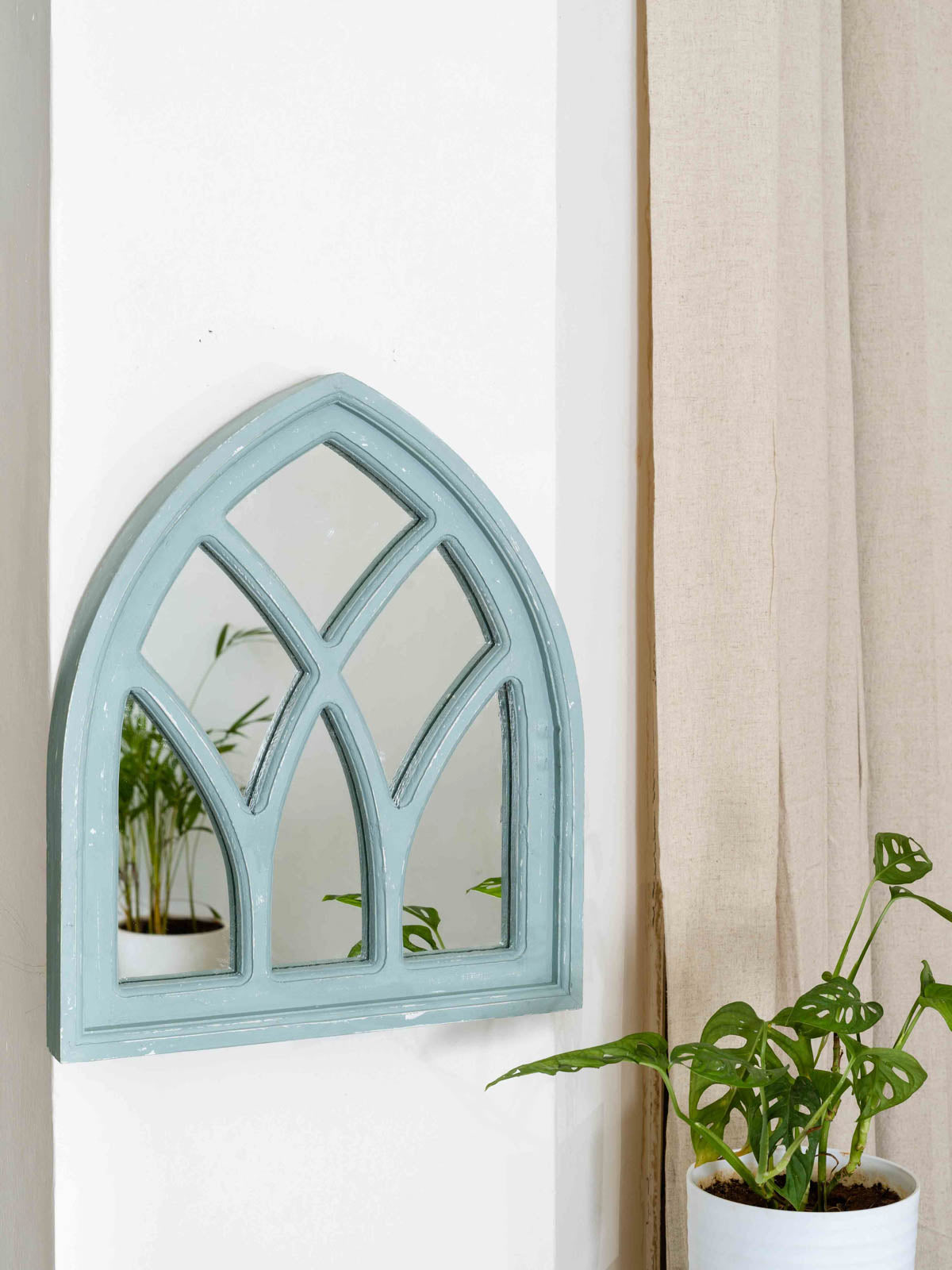 Designer Triangle Mirror - Nile Blue