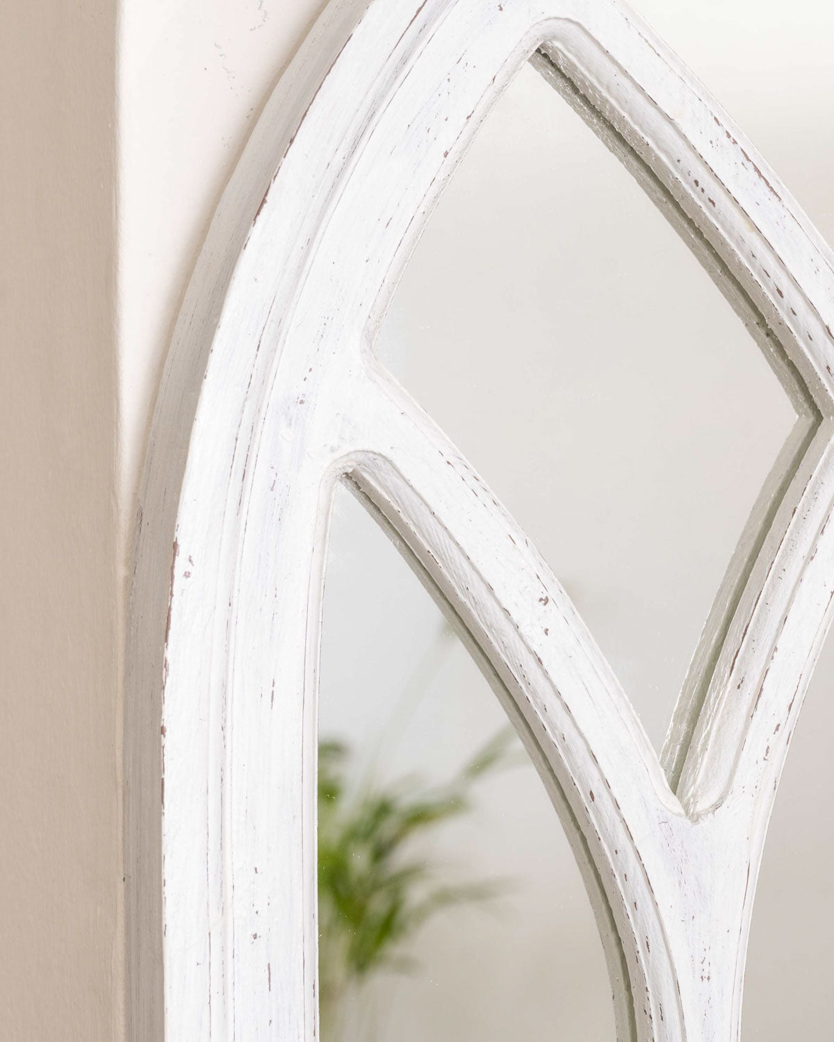 Designer Triangle Mirror - White