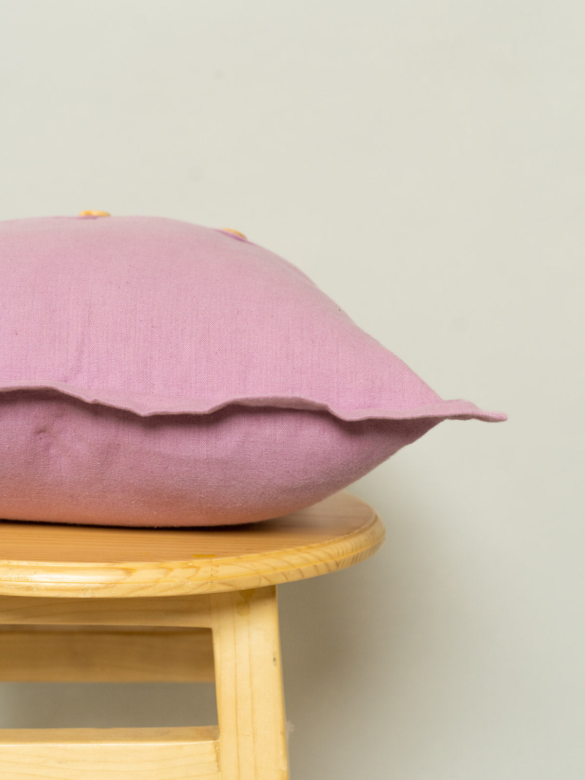 Solid linen customizable minimal design cushion cover for sofa - Dusty Lavender