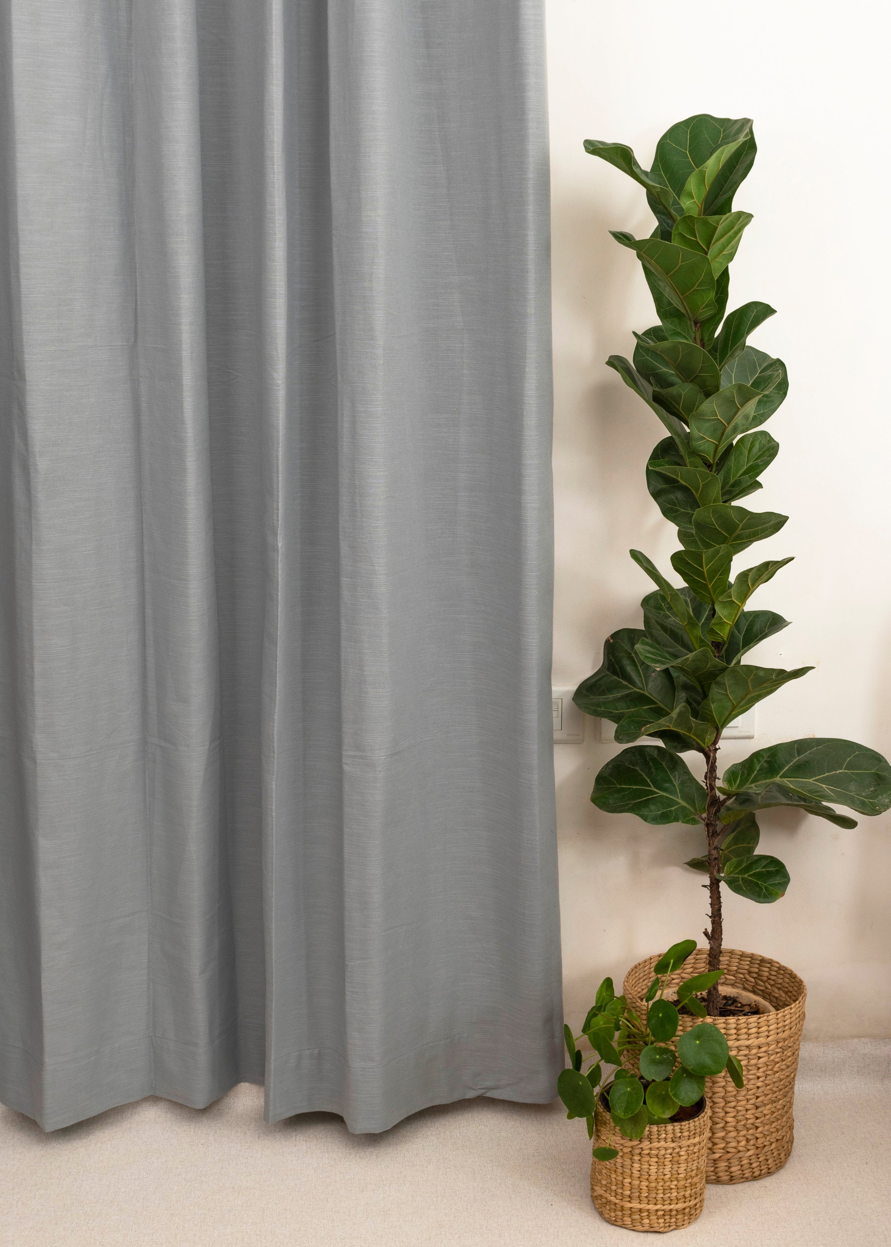 Solid Cotton Curtain - Ultimate Grey