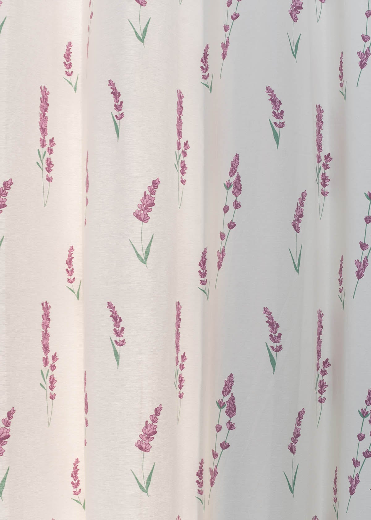 Fields Of Lavender Printed Cotton Curtain - Lavender