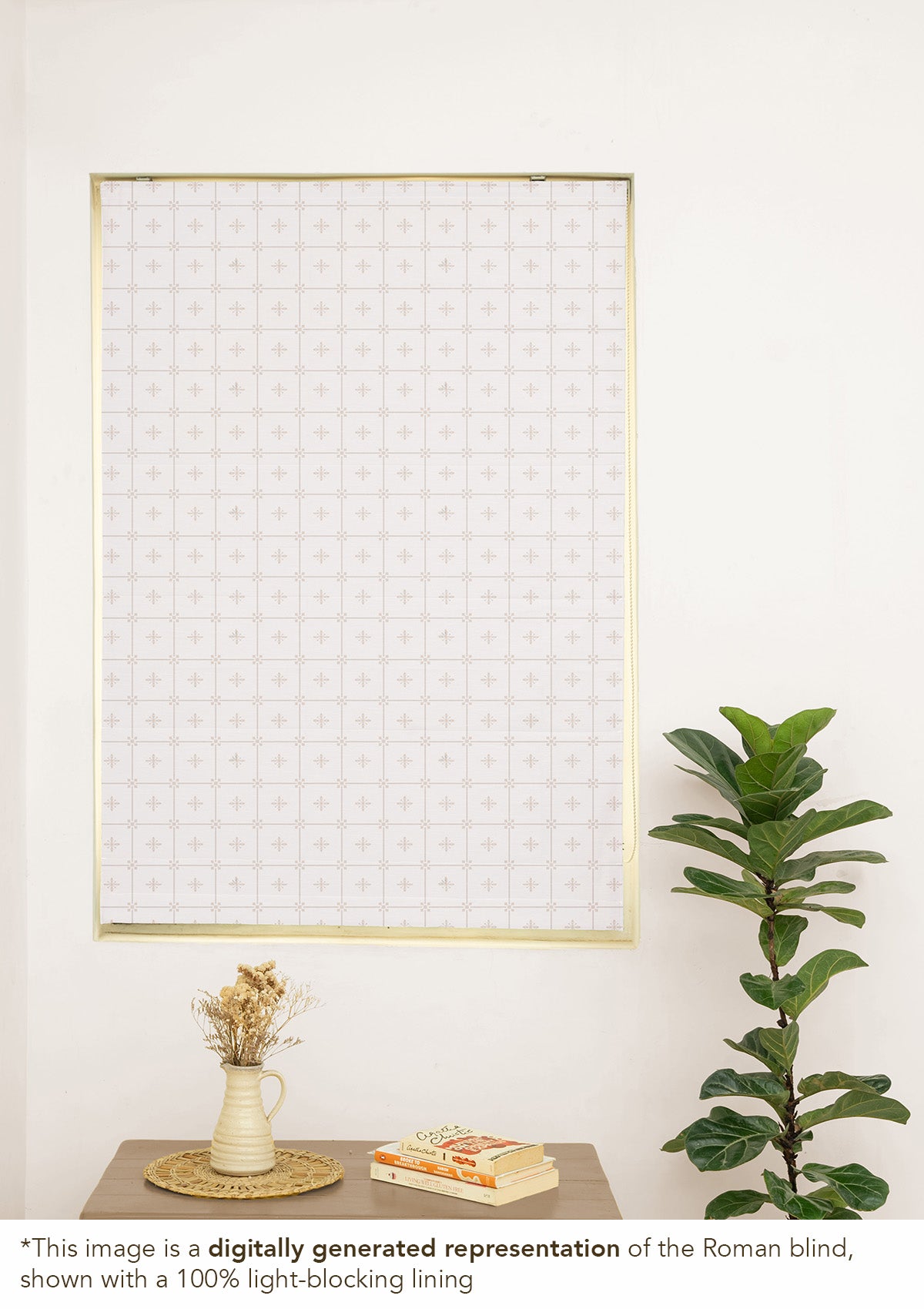 Kaanta 100% Cotton Sheer Printed Customizable blind for livingroom & Bedrooms-Light Filtering-Yellow and Grey