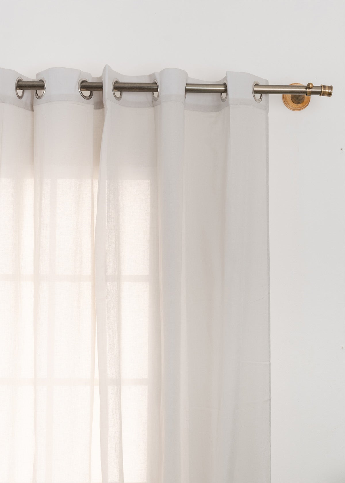 Solid Sheer Curtain - Light Grey