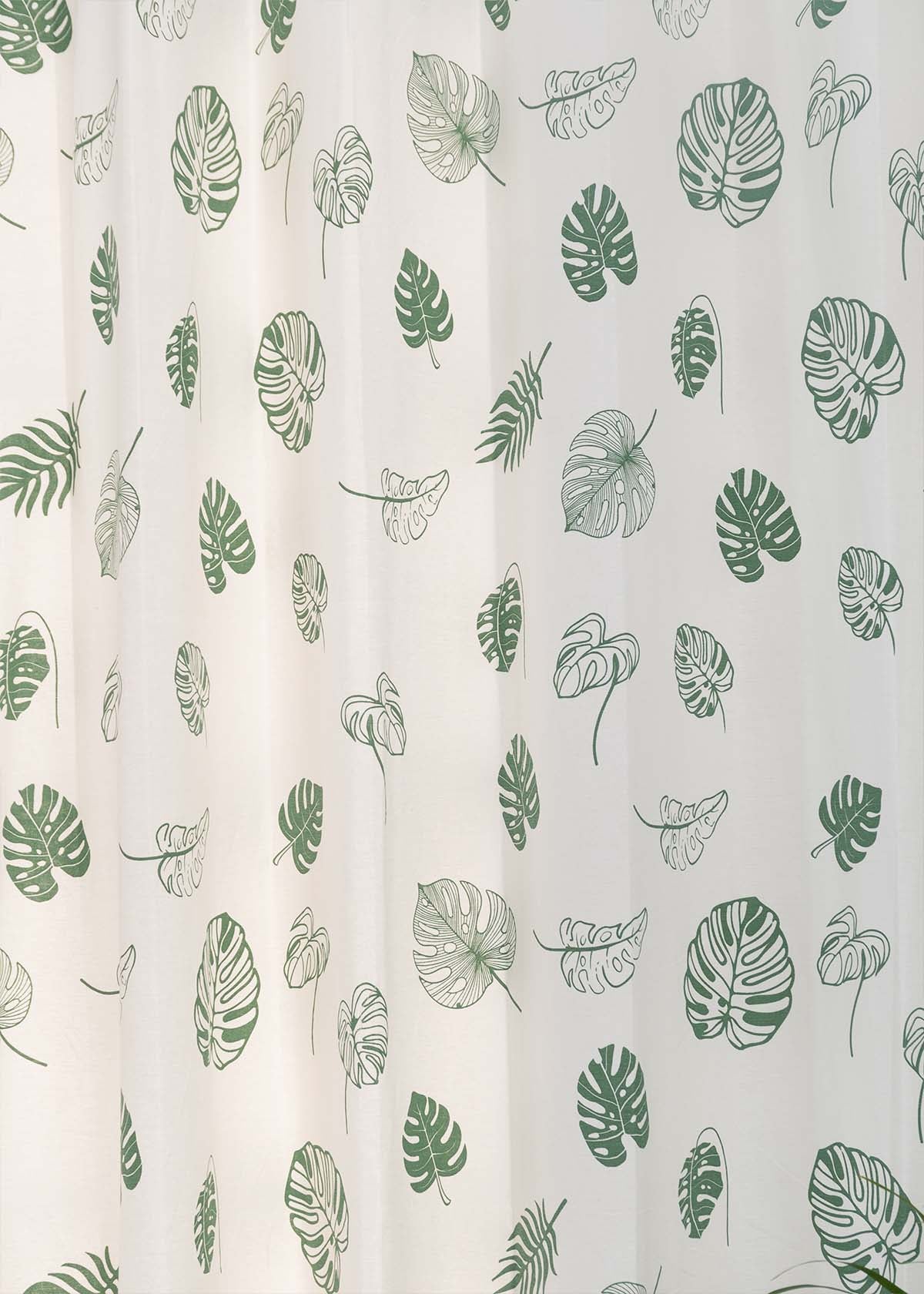 Monstera printed cotton Fabric - Green