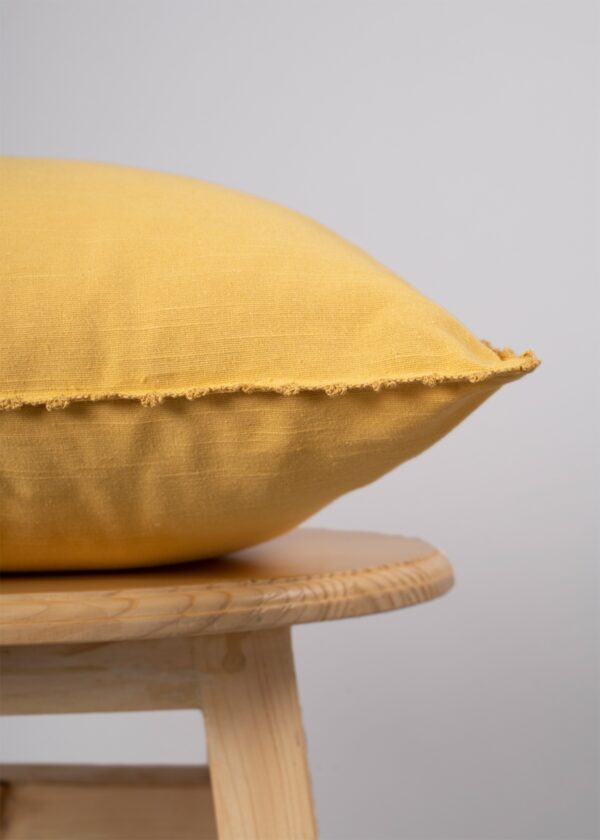 Solid Mustard 100% cotton plain cushion cover for sofa