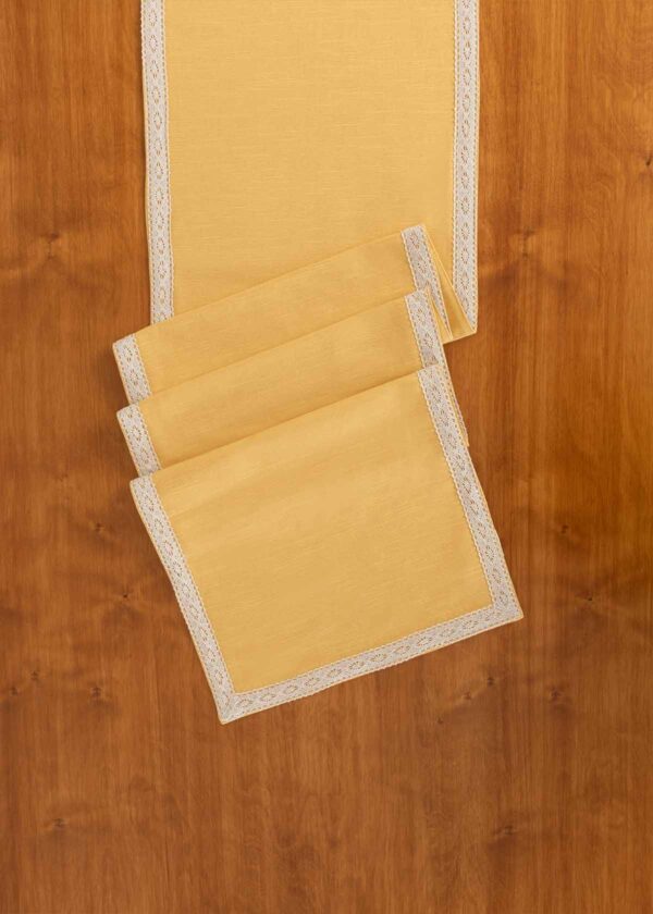 Solid Cotton Table Runner - Mustard