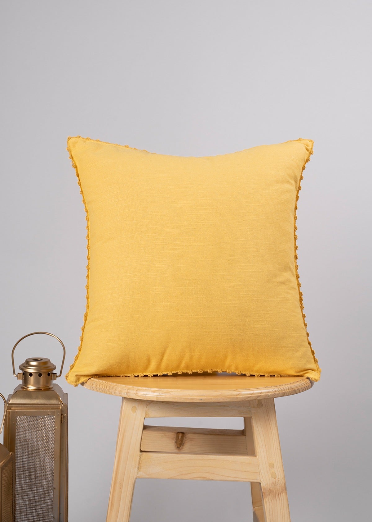 Dahlia Yellow, Mystique Marigold, Dainty Dots Yellow , Solid Mustard Set Of 4 Combo Cotton Cushion Cover - Yellow