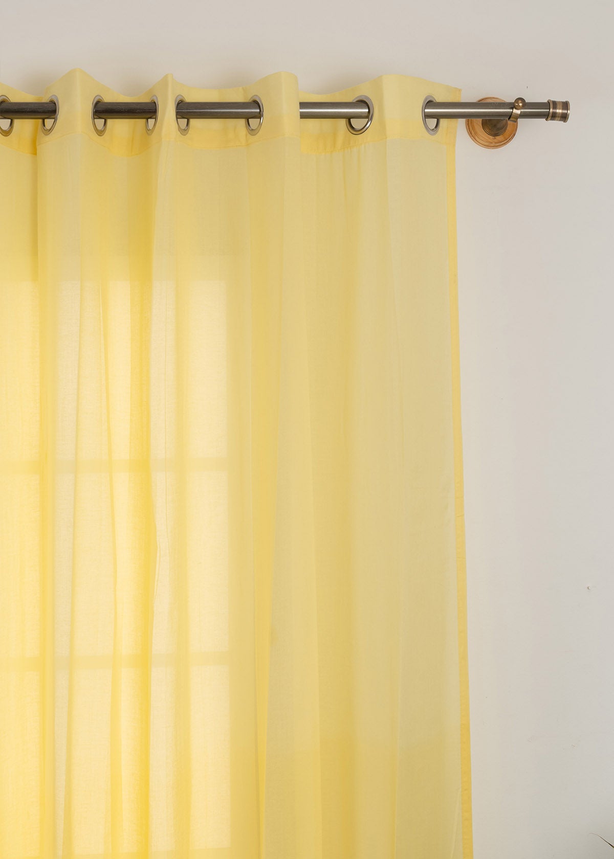 Solid Sheer Curtain - Pale Yellow
