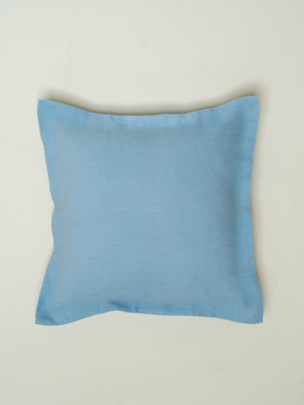 Solid Powder Blue 100% cotton plain cushion cover for sofa