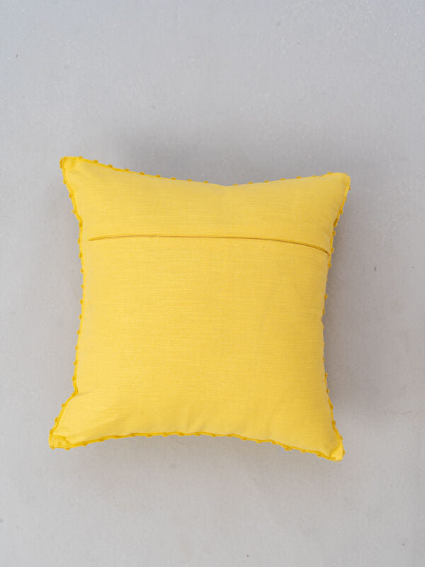 Solid Cotton Cushion Cover - Yellow