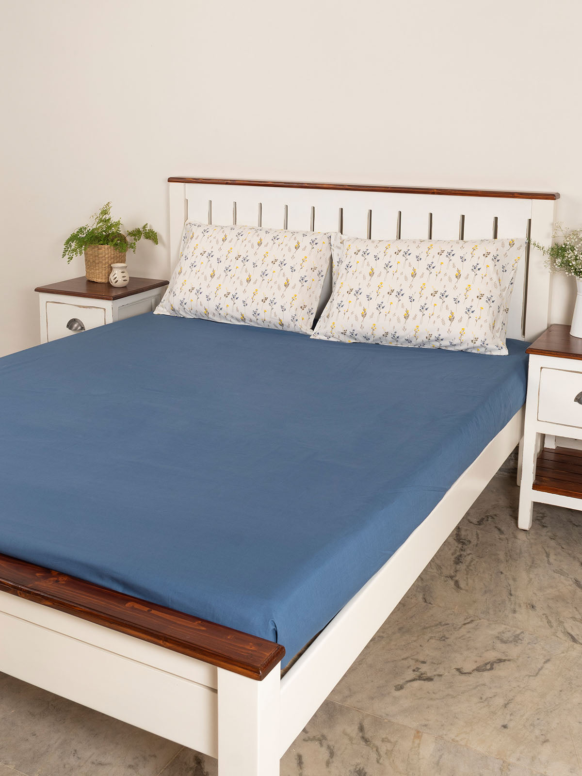 Solid Cotton Flat Sheet - Royal Blue