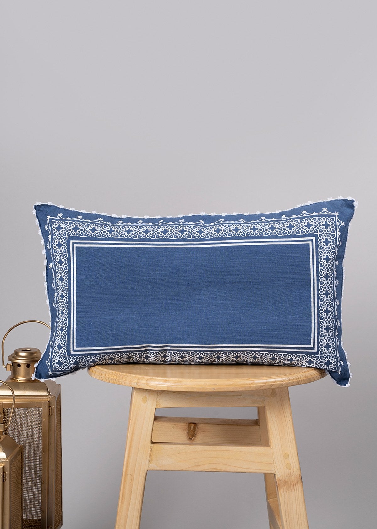 Royal Gallery Printed Cotton Cushion Cover - Multicolor