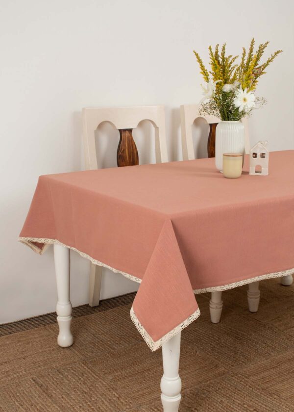 Solid Cotton Table Cloth - Rust