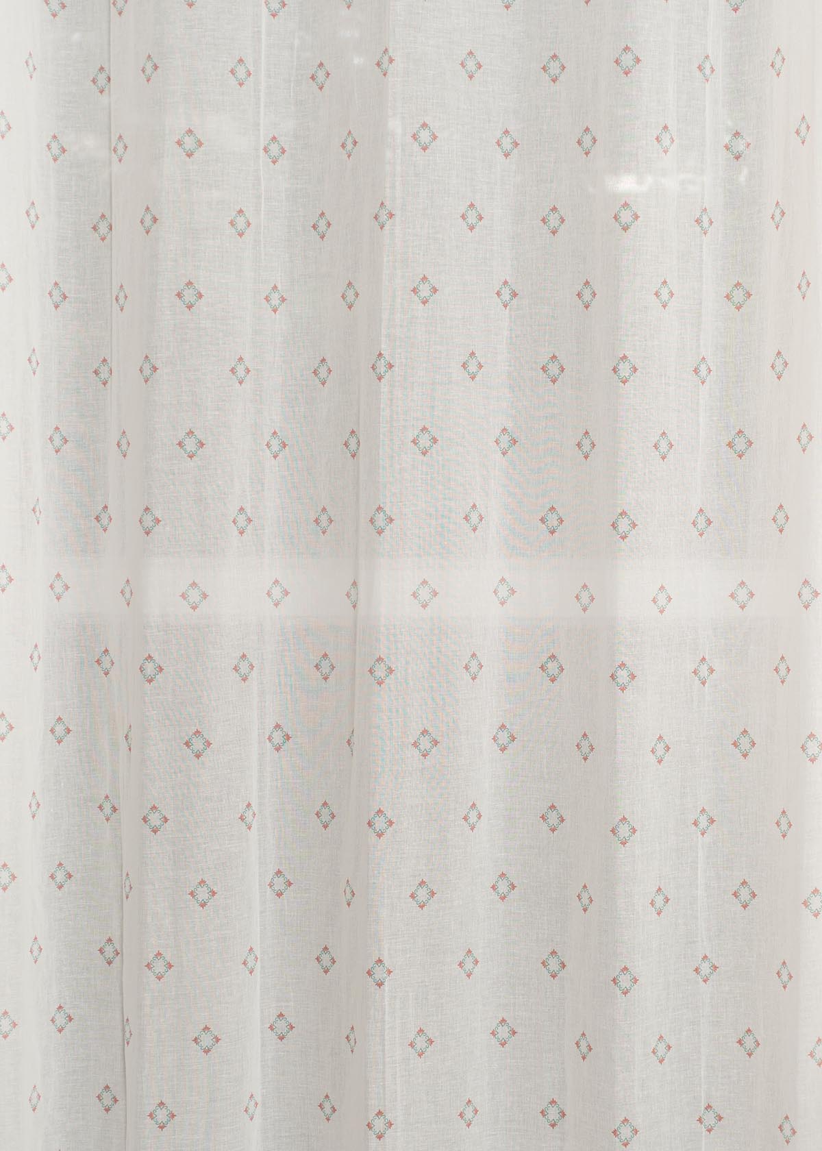 Sacred Waters printed sheer Fabric - Multicolor