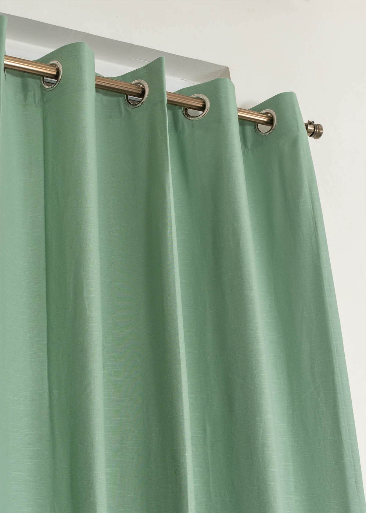 Solid Cotton Curtain - Sage Green