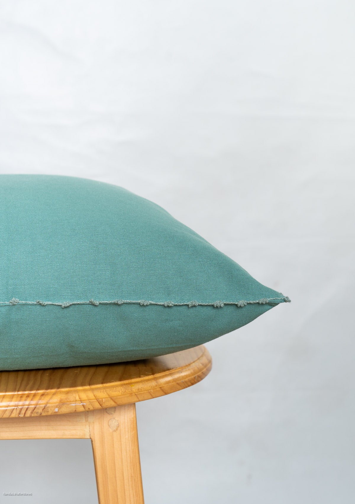 Solid 100% cotton customizable cushion cover for sofa - Aqua Blue