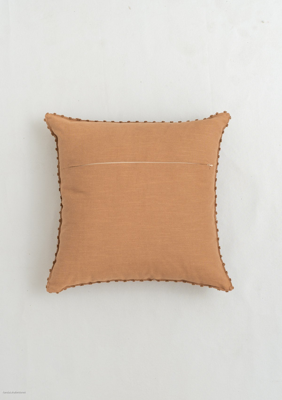 Solid chocolate brown 100% cotton plain cushion cover for sofa