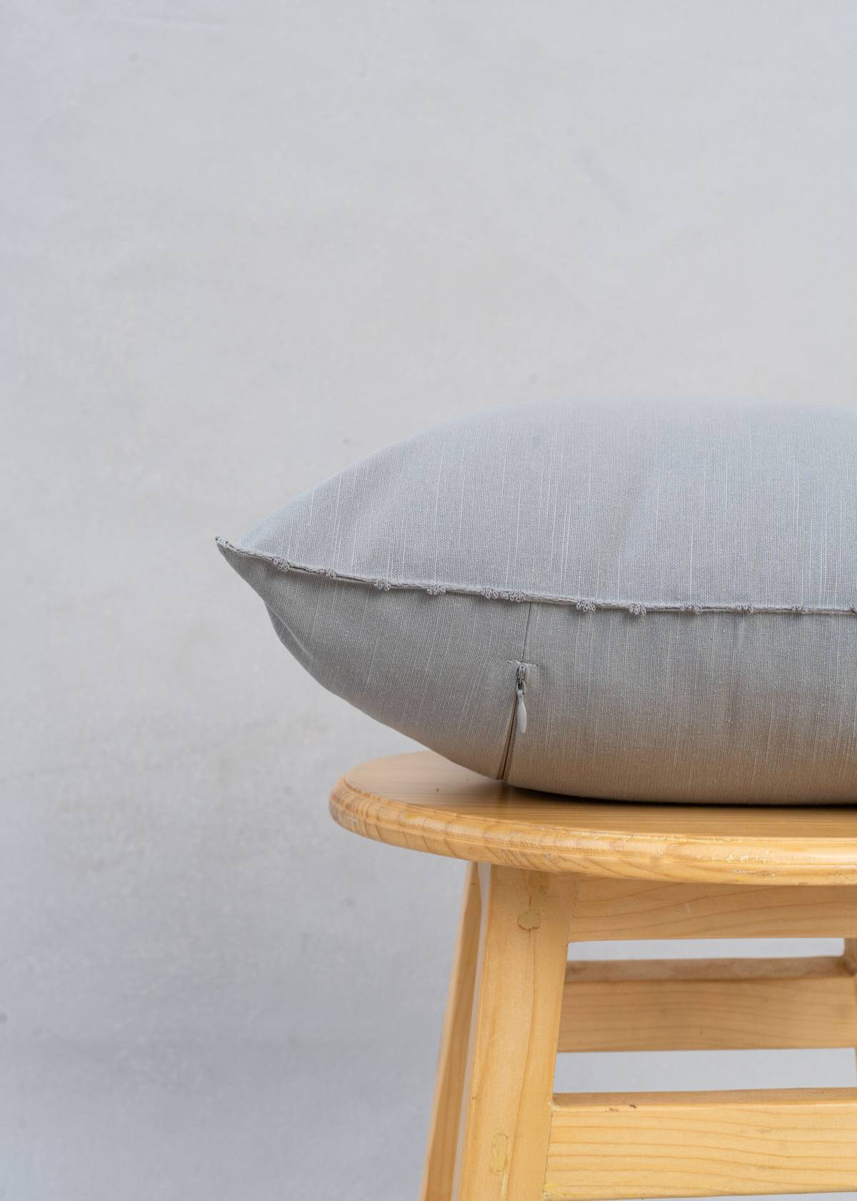 Solid Cotton Cushion Cover - Grey