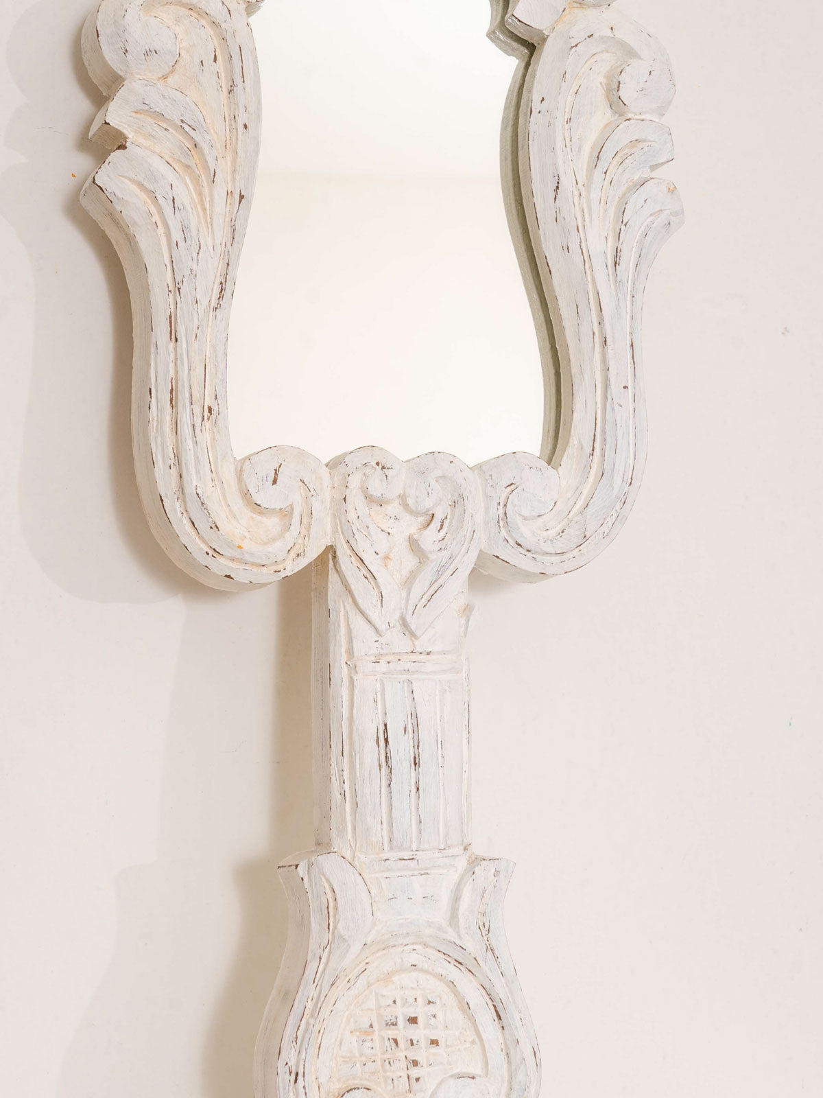 Vanity Styled Hand Carved Mirror - Medium