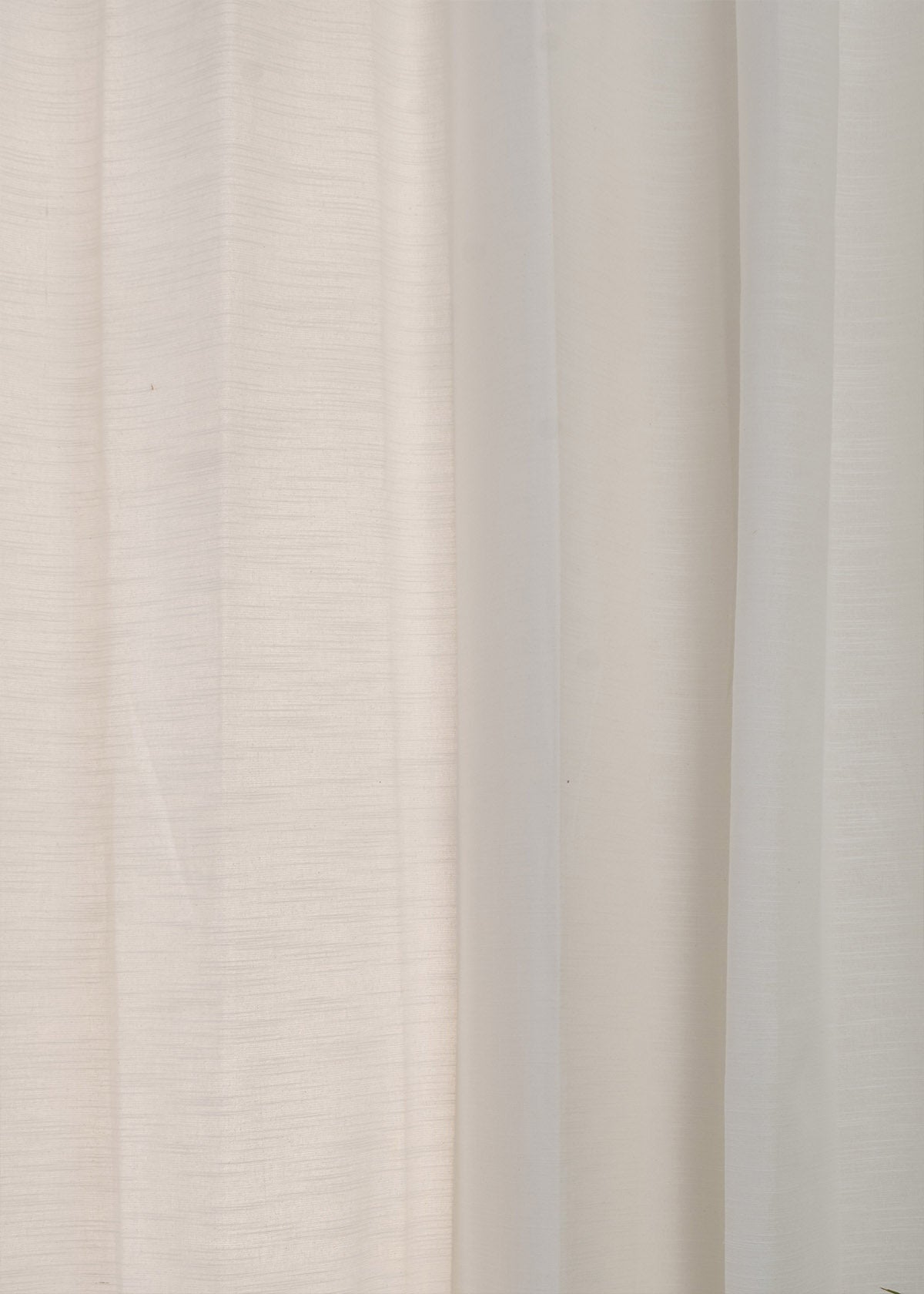 Solid Cotton Curtain - White