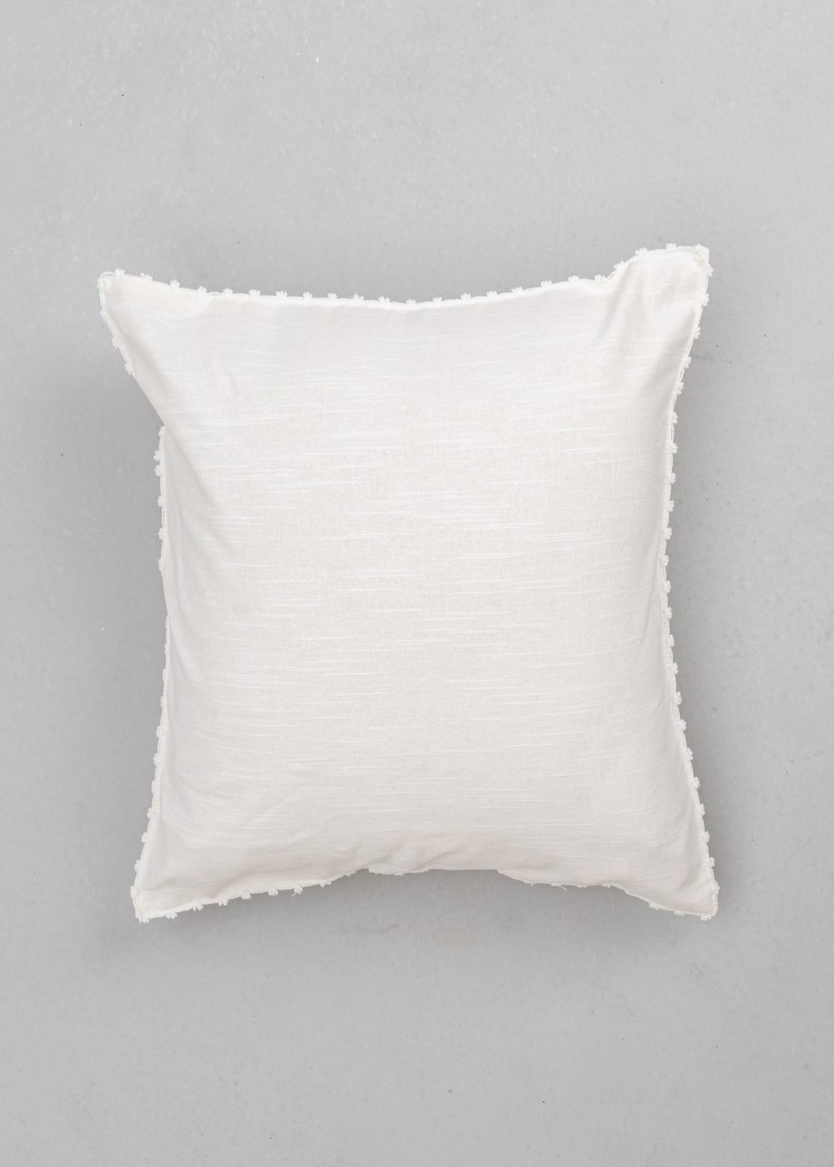 Solid White 100% cotton plain cushion cover for sofa
