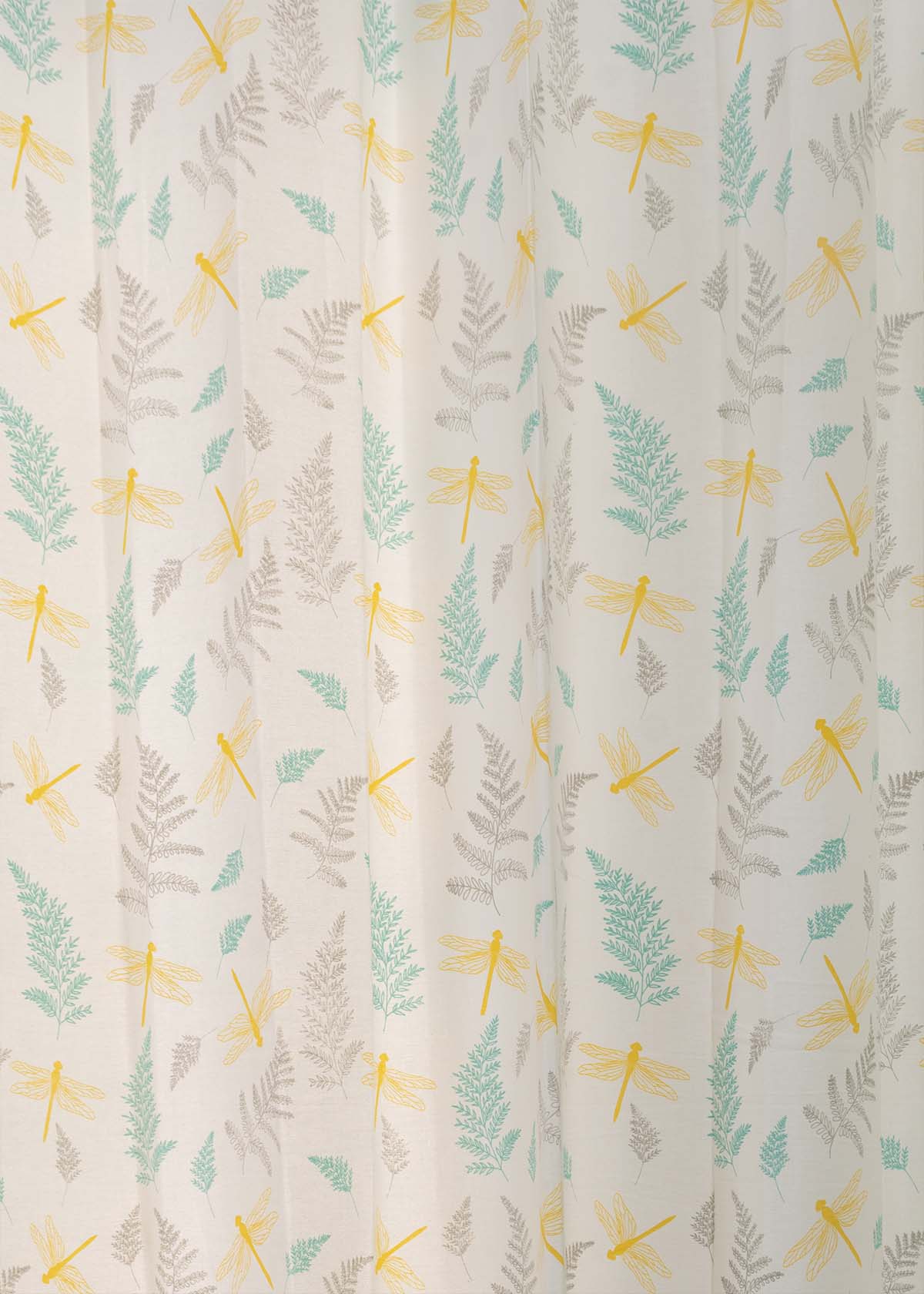 Winged Skies printed cotton Fabric - Yellow