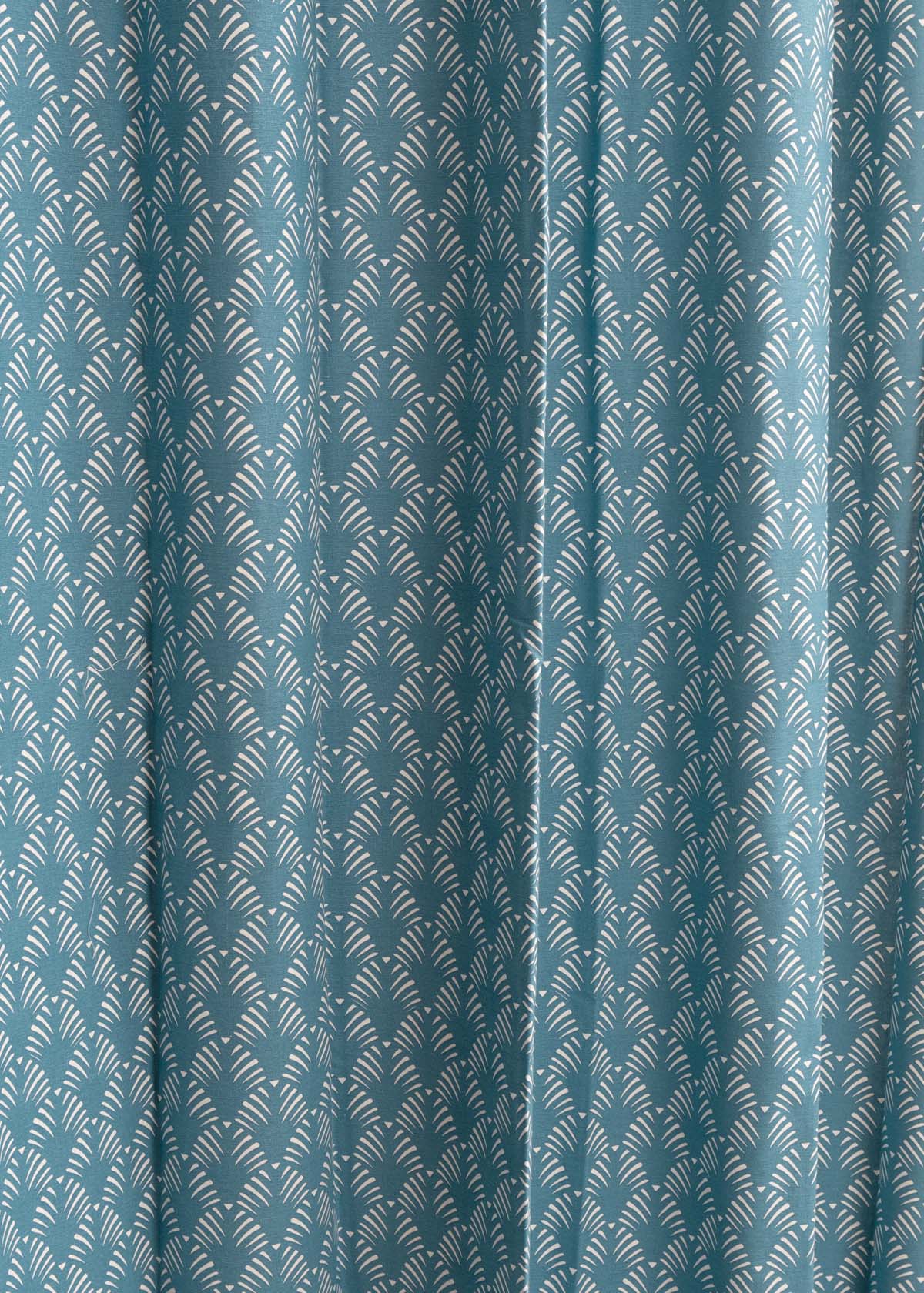 Pergola 100% cotton geometric curtain for living room & Bedroom - Room darkening - Indigo - Pack of 1