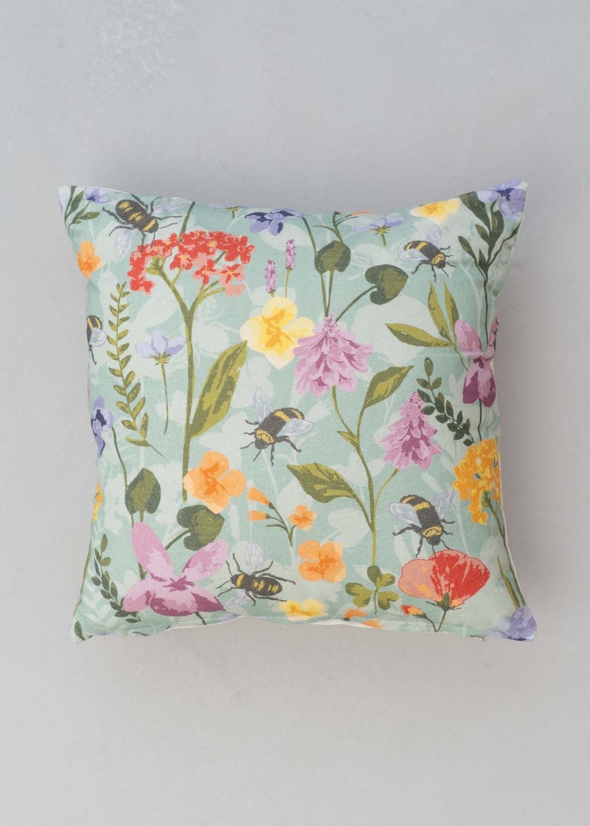 Busy Bees Printed Cotton Cushion Cover - Multicolor