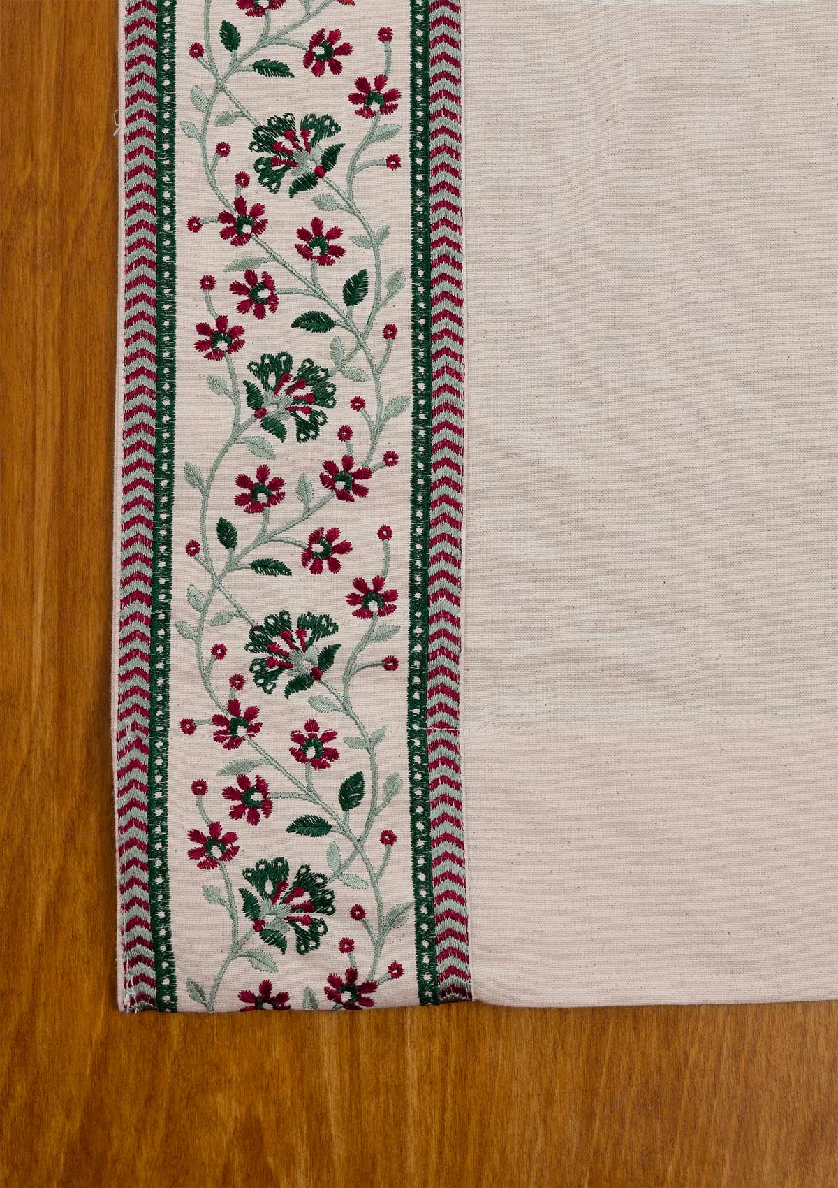 Kadamba Beige 100% Cotton Plain Curtain for living room & bedroom - Room Darkening - Single Piece