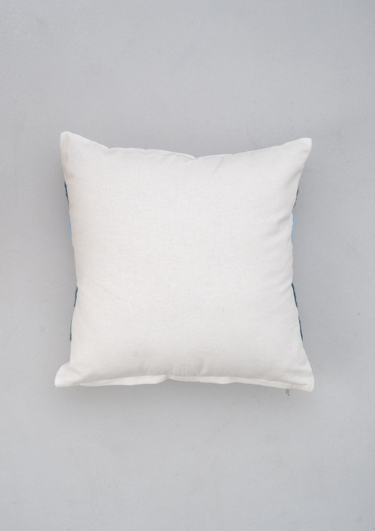 Voyage Embroidered Cotton Cushion Cover - Night Blue