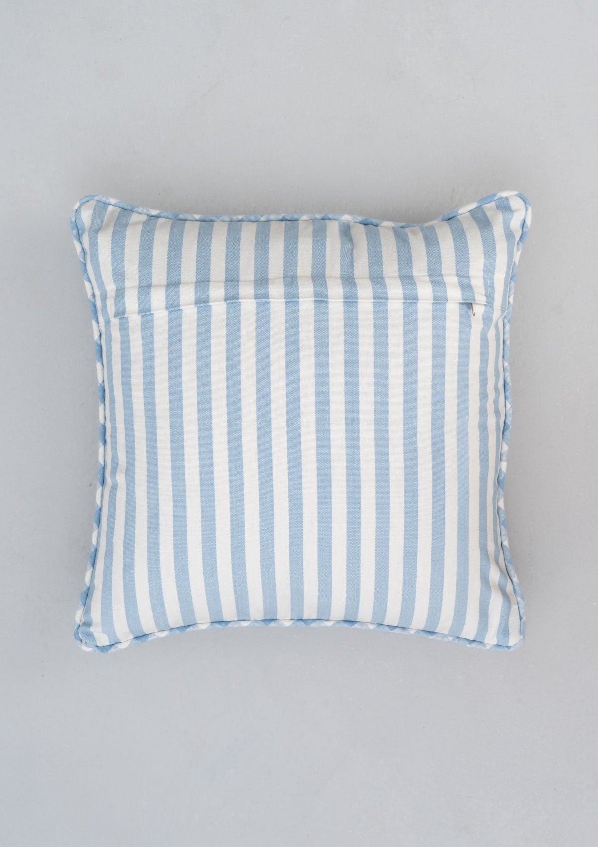 Powder Blue 100% cotton geometric cushion cover for sofa - Powder Blue