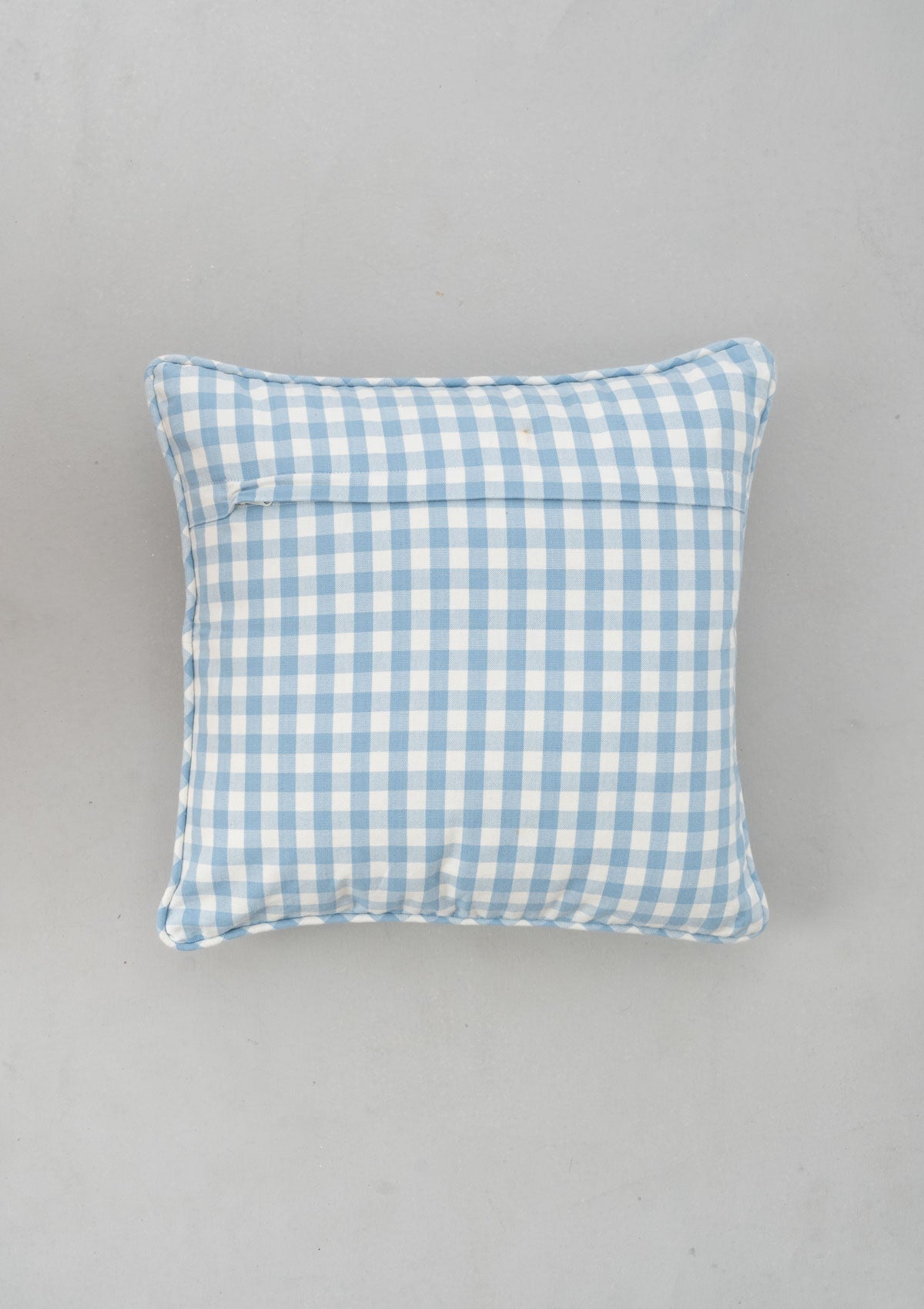 Gingham Woven Cushion Cover - Powder Blue
