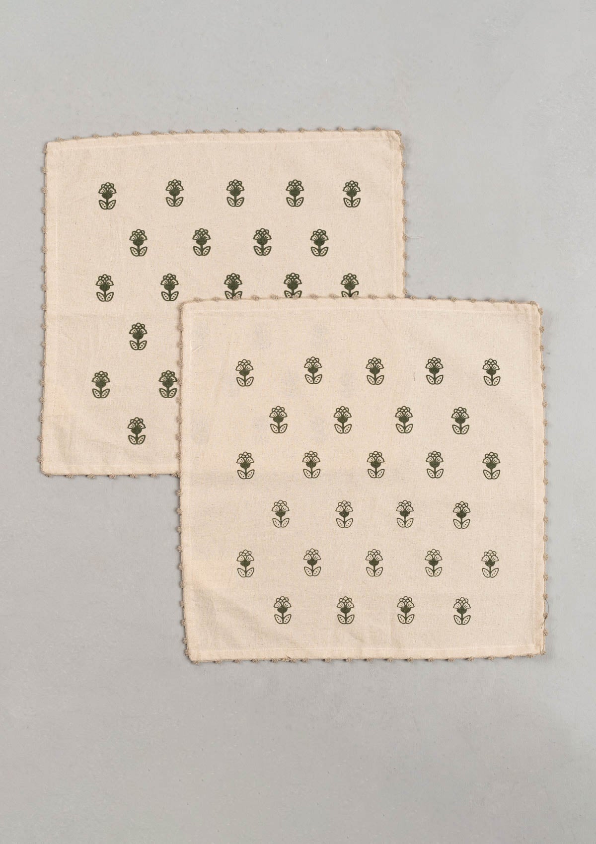 Ila Printed Cotton Napkin - Oak Green