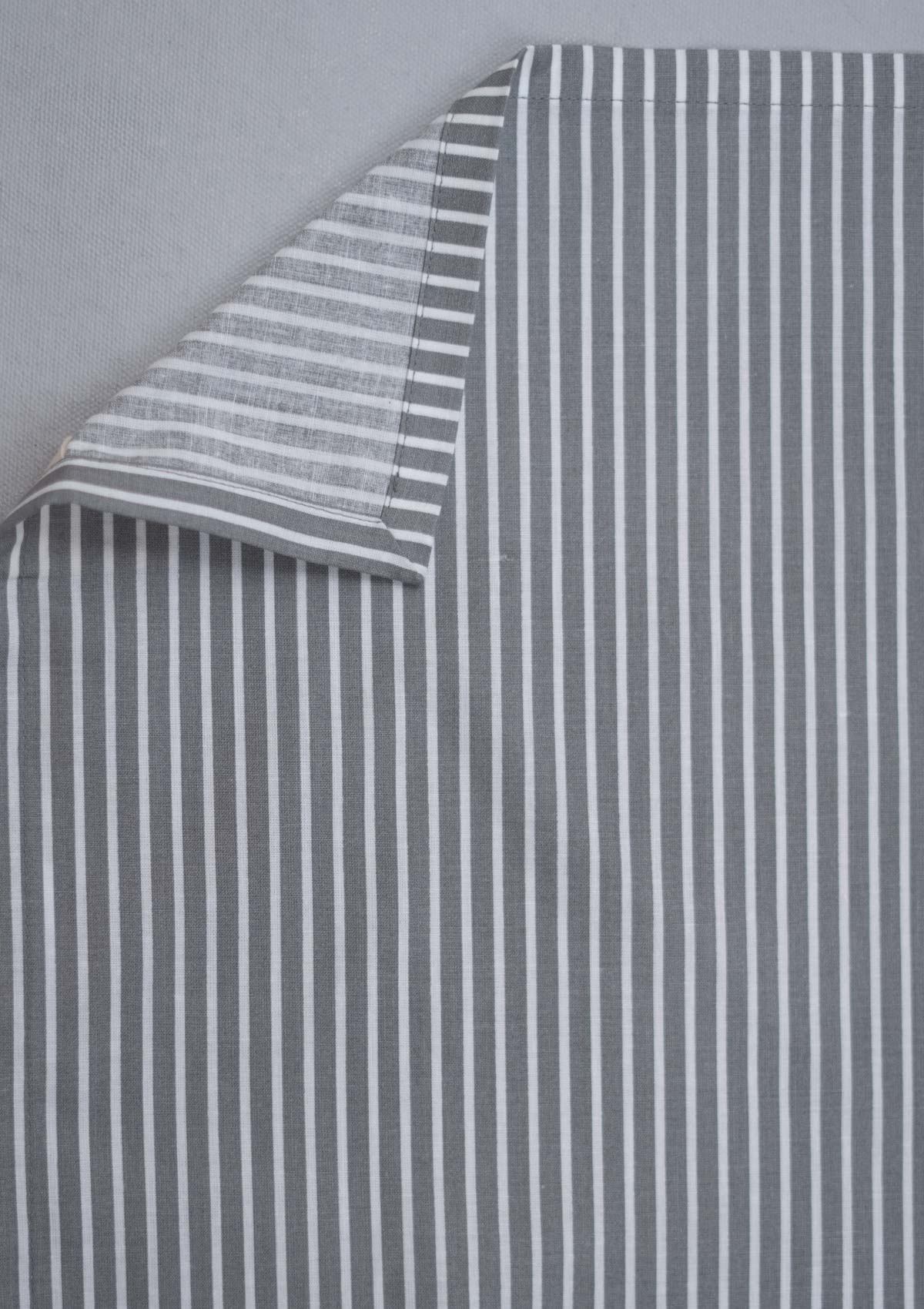 Stripes Flat sheet - Charcoal Grey