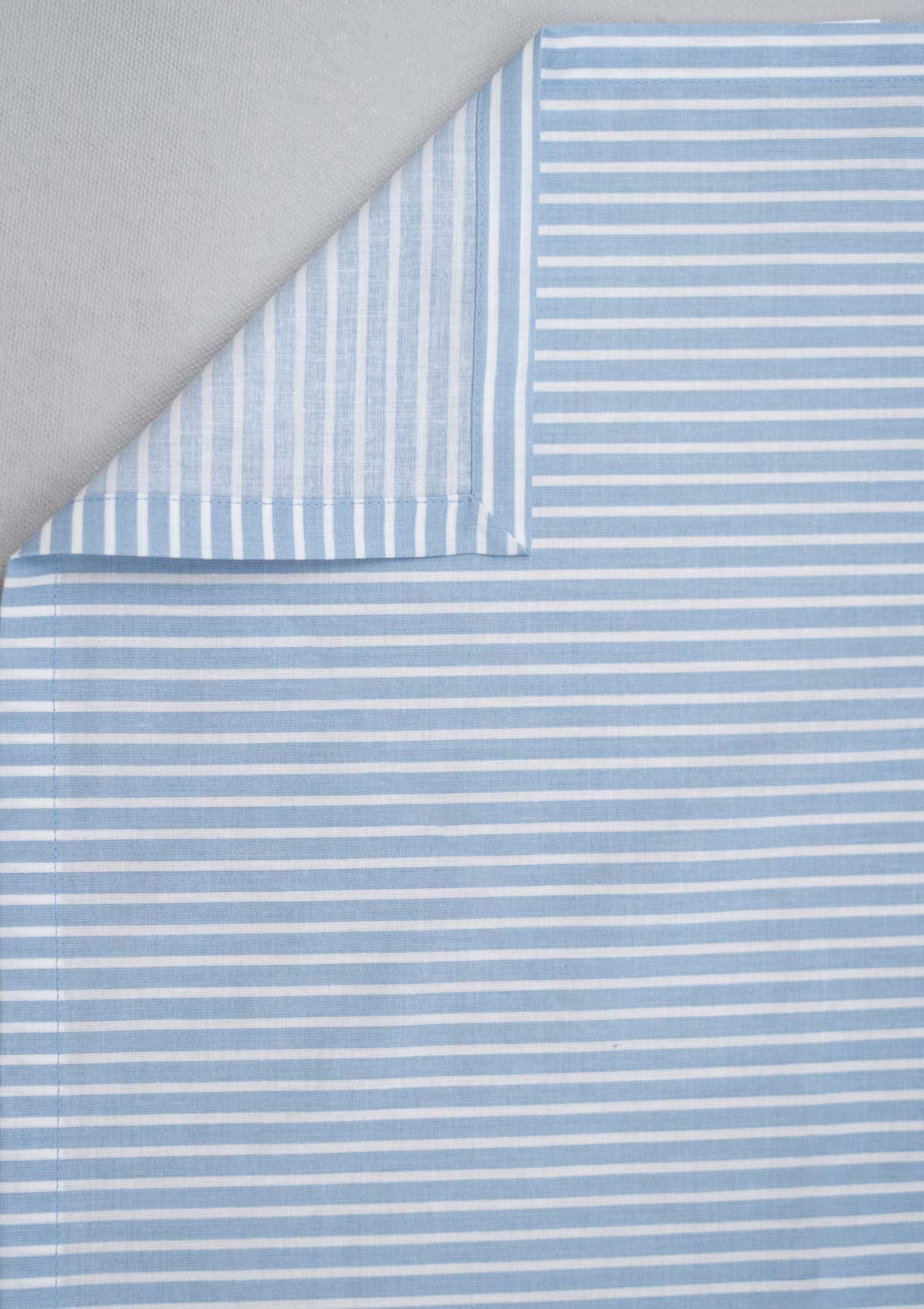 Stripes Flat Sheet - Powder Blue