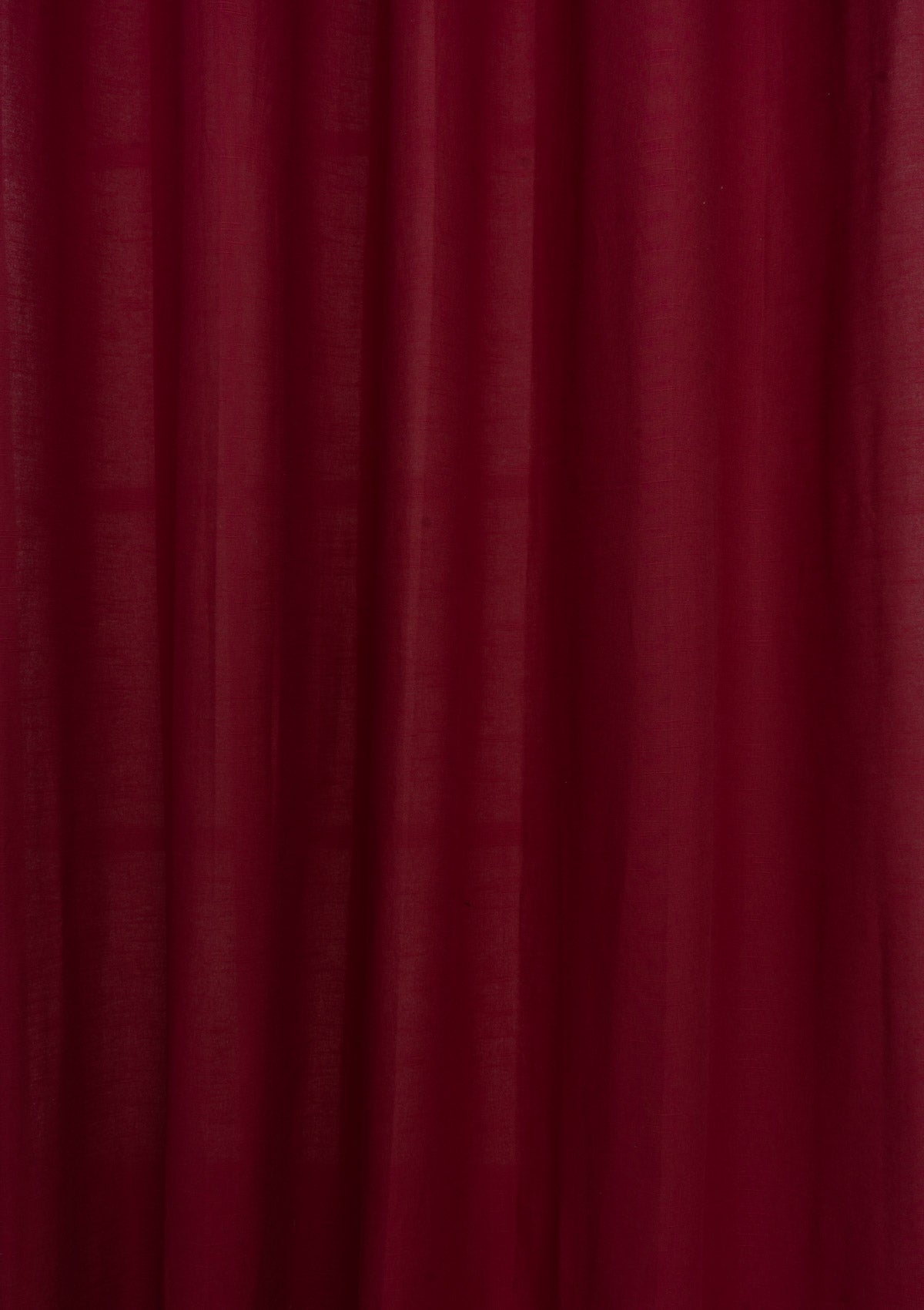 Solid Wine red 100% Customizable Cotton plain curtain for bedroom - Room darkening