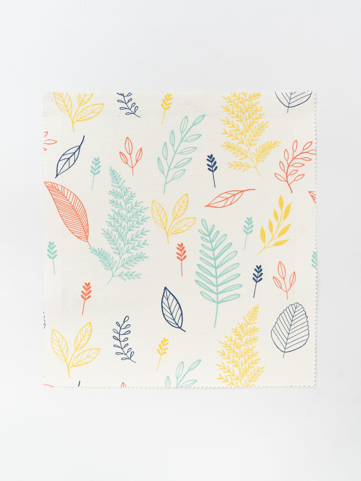 Rustling Leaves printed cotton Fabric - Multicolor