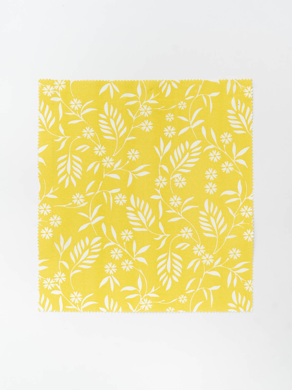 Yellow Daisy printed cotton Fabric - Yellow