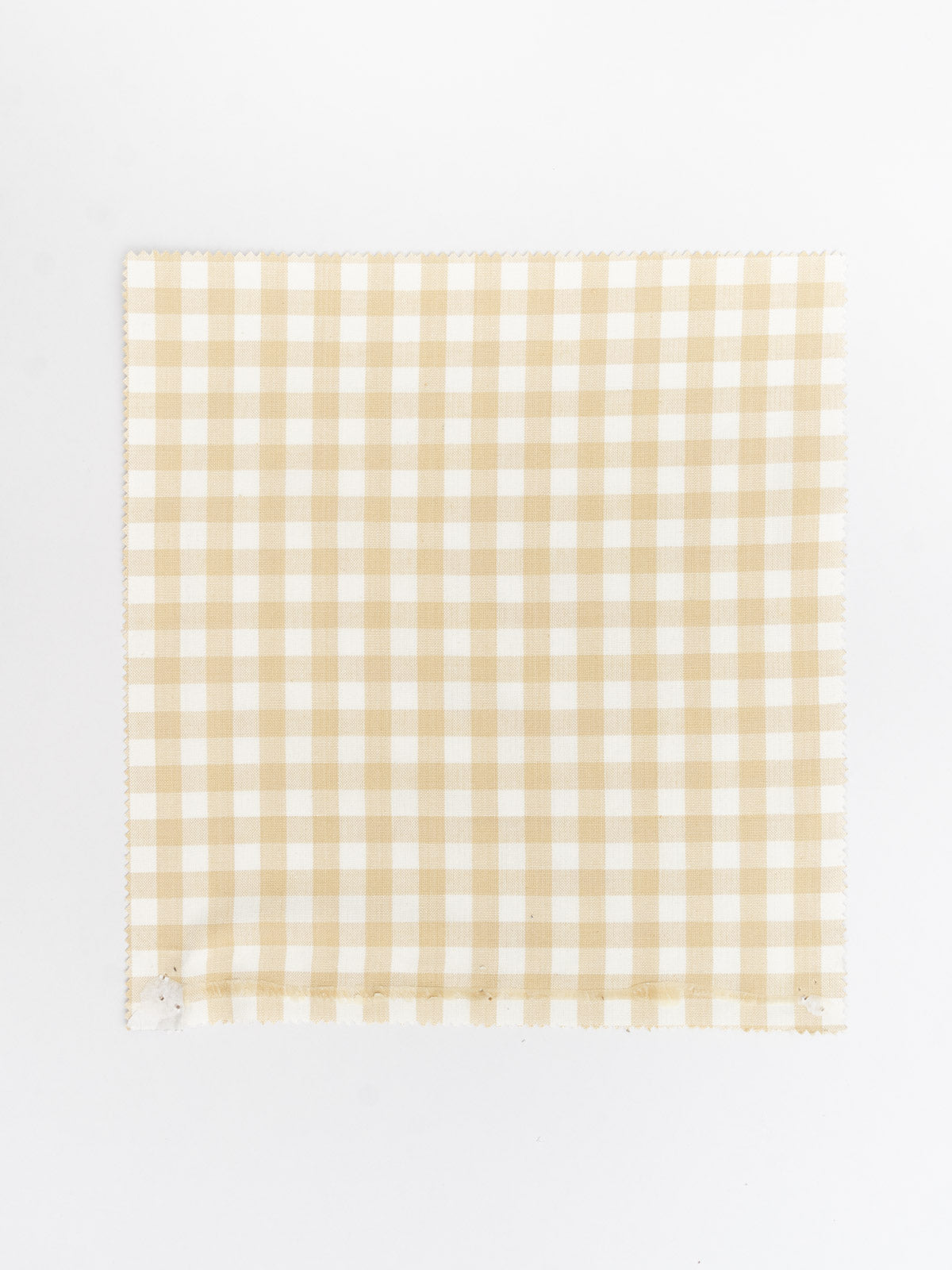 Woven Gingham Cotton Fabric - Ivory