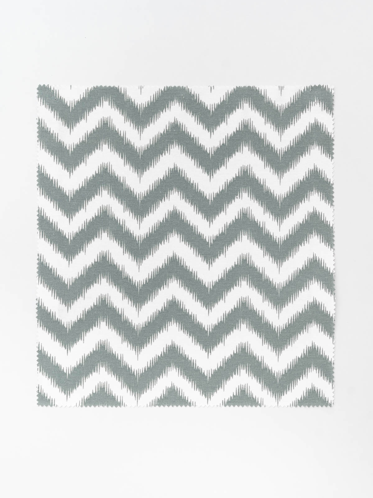 Ikat chevron printed cotton Fabric - Grey