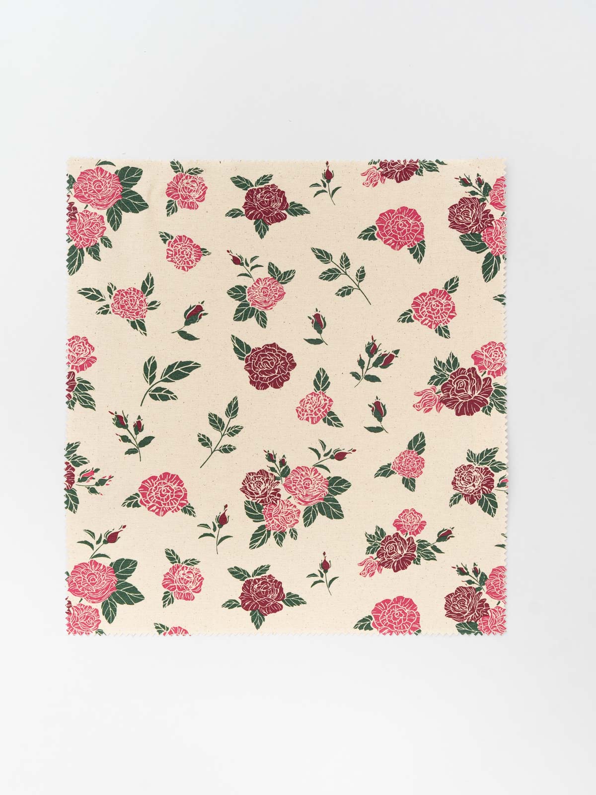 Wild Roses printed cotton Fabric - Red