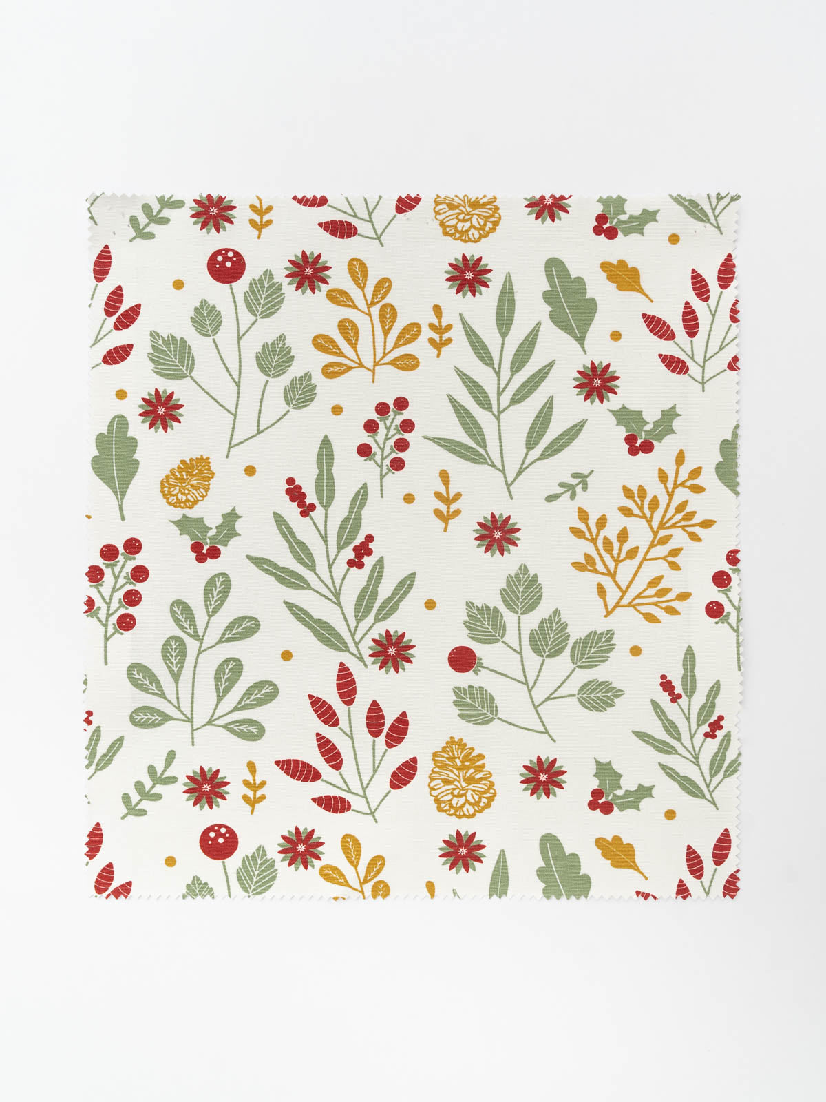 Foraged Berries printed cotton Fabric - Multicolor