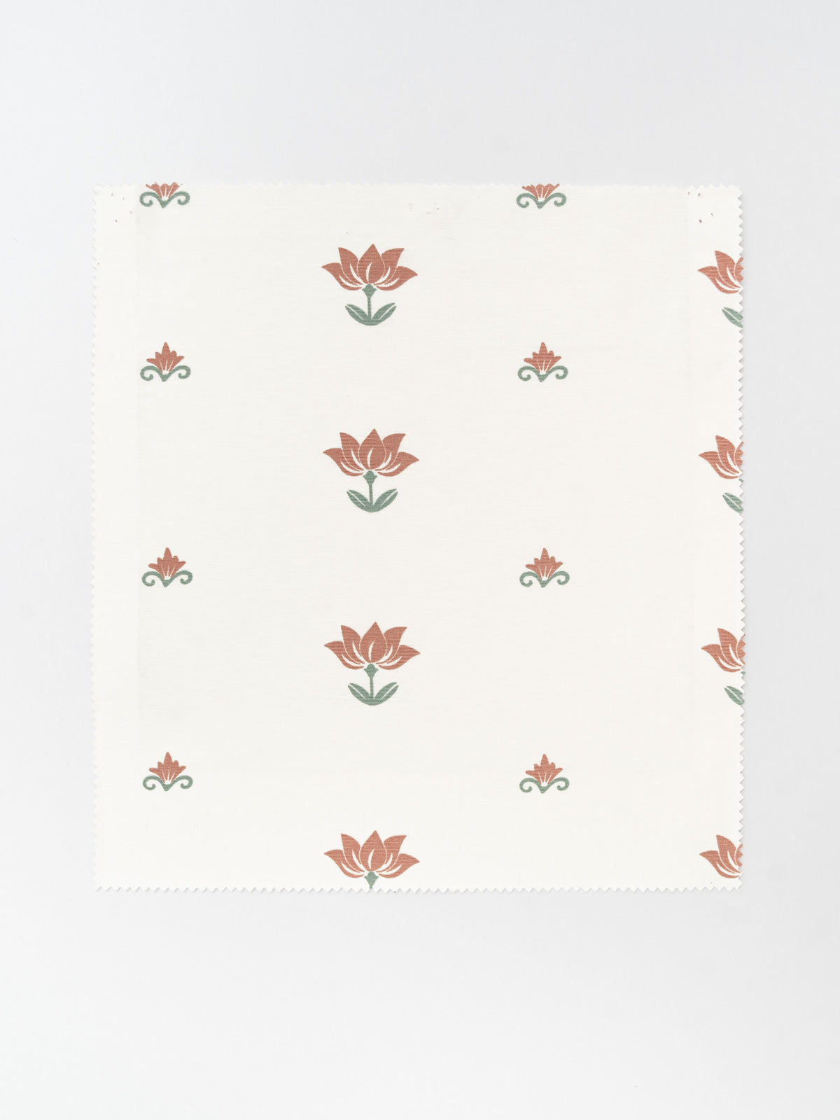 Lotus Pond printed cotton Fabric - Multicolor