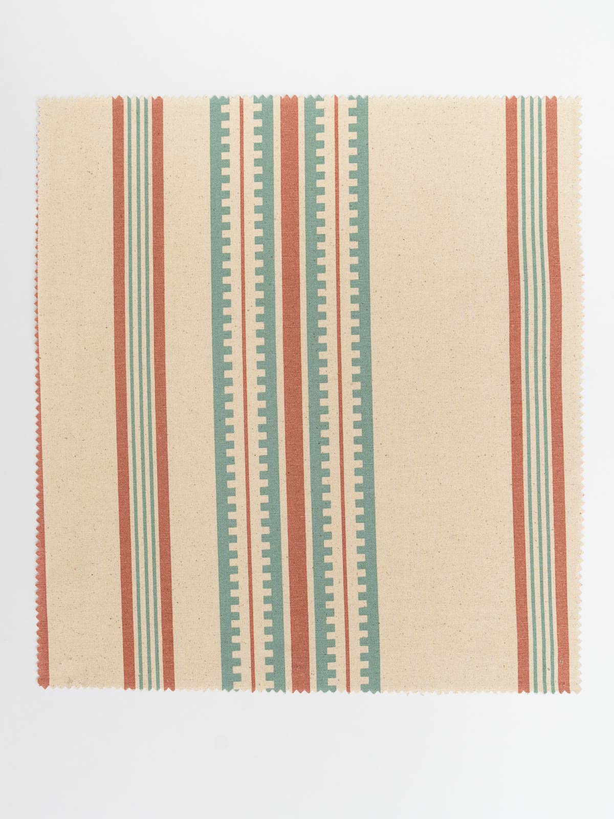 Roman Stripes printed cotton Fabric - Multicolor