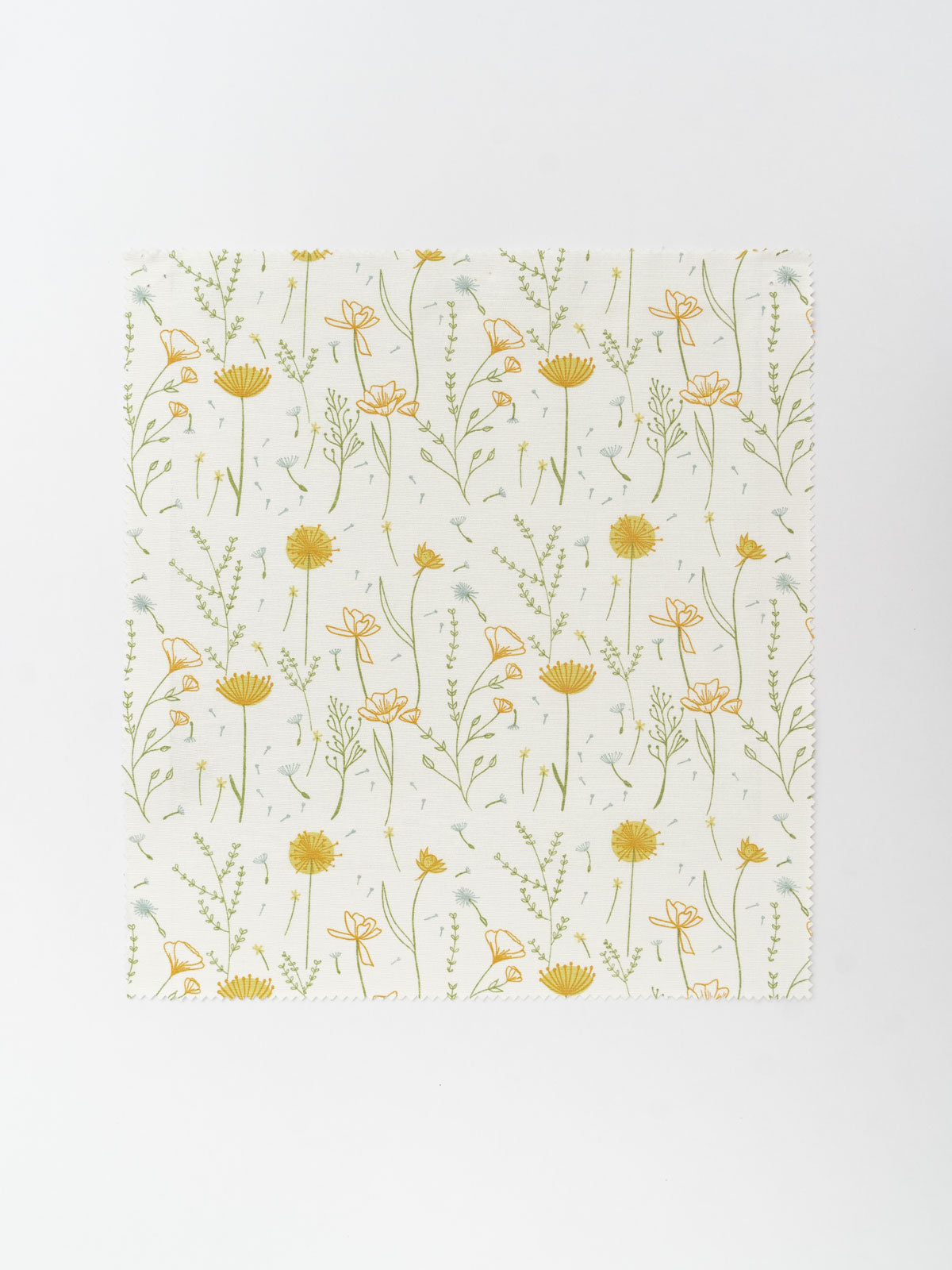 Drifting dandelion printed cotton Fabric - Yellow