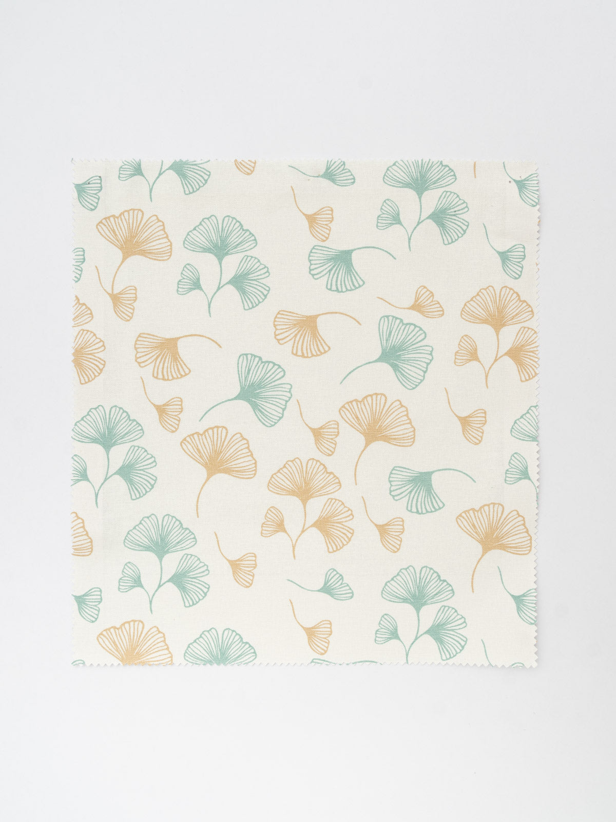 Gingko printed cotton Fabric - Nile Blue