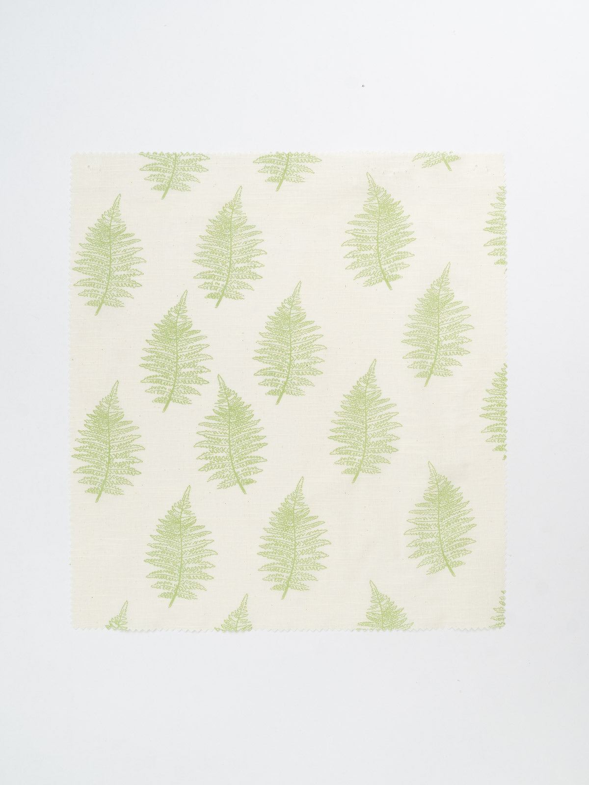 Floating Ferns printed sheer Fabric - Green